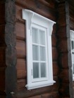 Traditional window of laftehytte