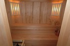 Cosy sauna as it looks from inside (1)