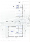 Plan av Kviltstoga laftehytte.