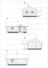 Plan av Runes hytte. Fasade (1)