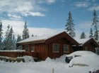 View on Tors stavlaft hytte in winter